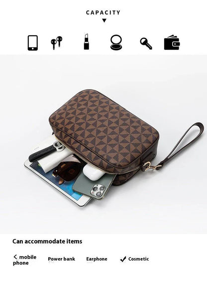 All-matching Printed Clutch Personalized Business Hand-held Bag Clip Wallet