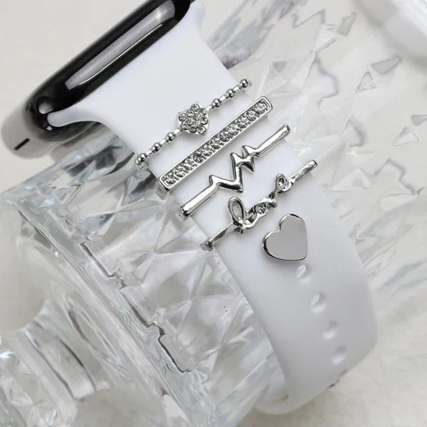 Snowflake Pattern Watch Luxury Full Rhinestone Jewelry Five-piece Set